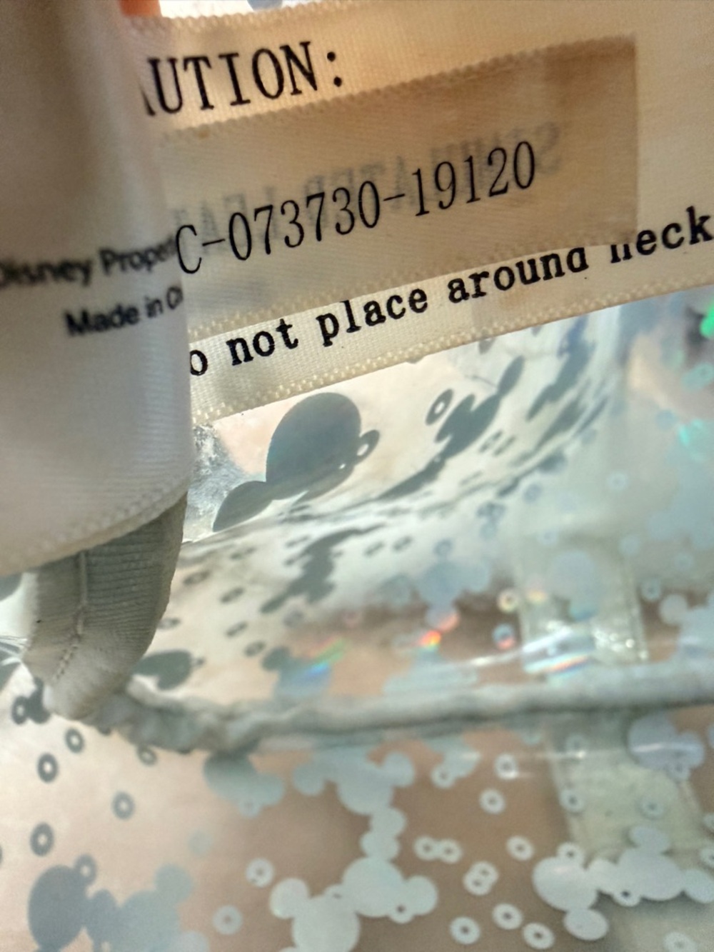 Disney Parks Loungefly Small Backpack Holographic Mickey Confetti Clear Glitter - Picture 11 of 14